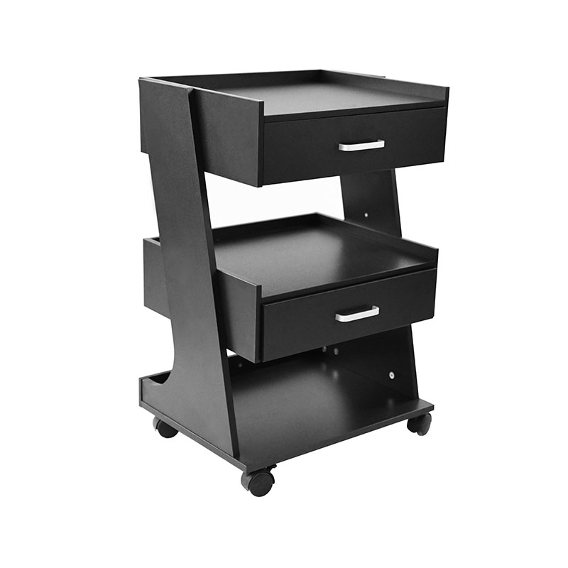 HZ2082BK/HZ2082 Xe đẩy salon có bánh xe lăn trạm cắt tóc có ngăn kéo