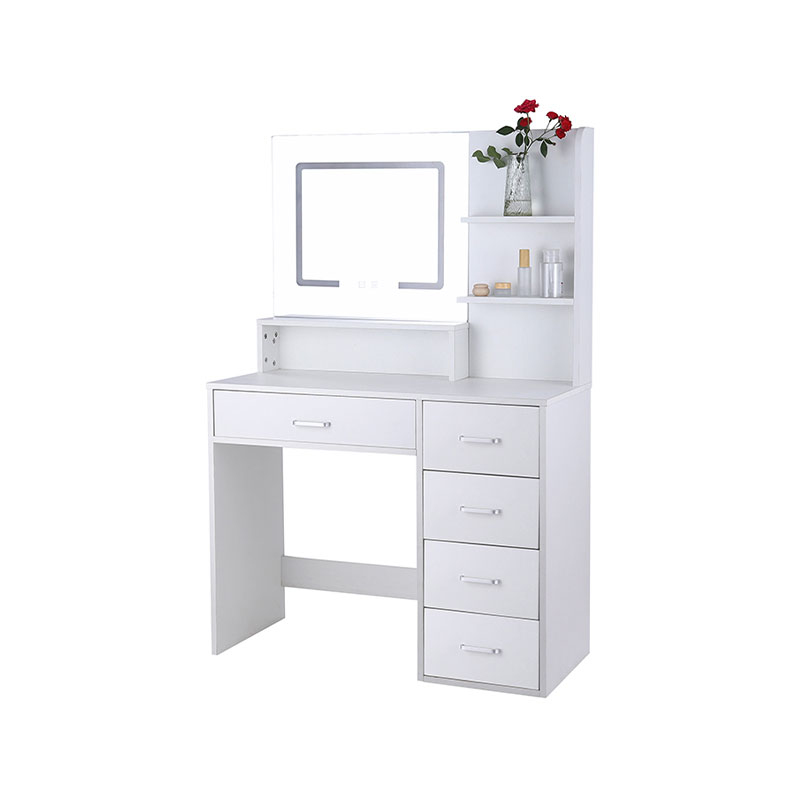 HZ3041 Tủ chứa đồ rộng rãi hiện đại với gương lớn và bàn trang điểm có đèn LED