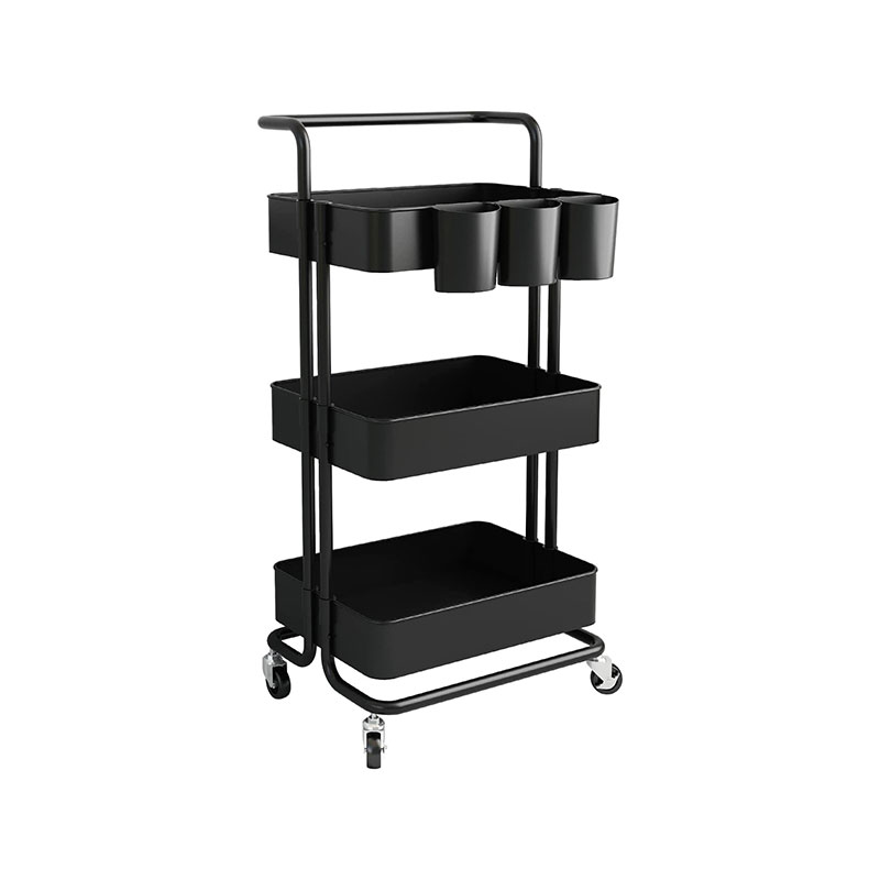 Xe đẩy lưu trữ cuộn 3 tầng HZ2036 có thêm cốc treo