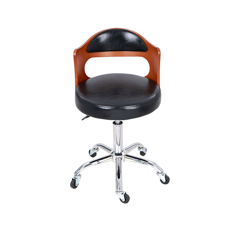 HZ8828 Ghế màu đen với ghế salon xoay lưng gỗ