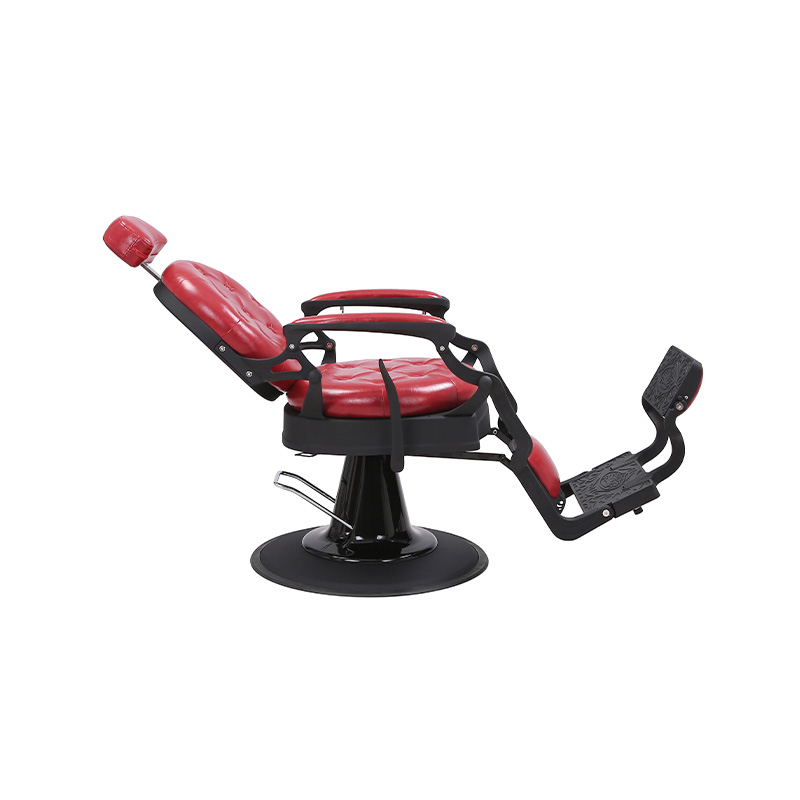 HZ8799MS Ghế cắt tóc bằng vải lanh màu đỏ tía cổ điển