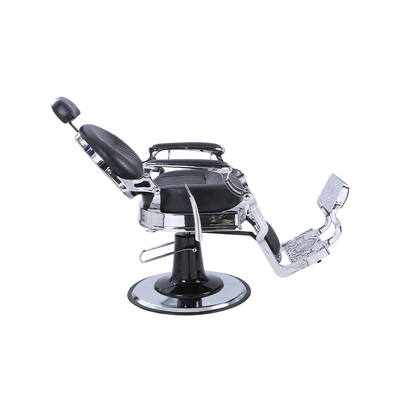 HZ8799C Ghế ngả lưng cổ điển màu đen dày đệm vuông kiểu dáng cổ điển