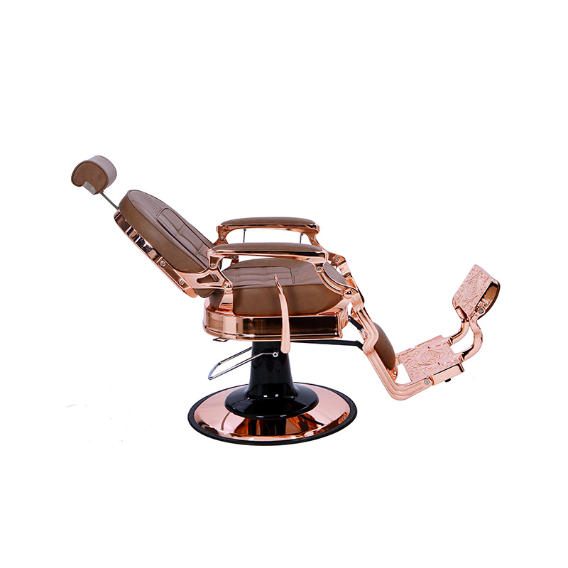 HZ87101BR Ghế đặc biệt dành cho salon tóc tựa lưng ca-rô màu nâu