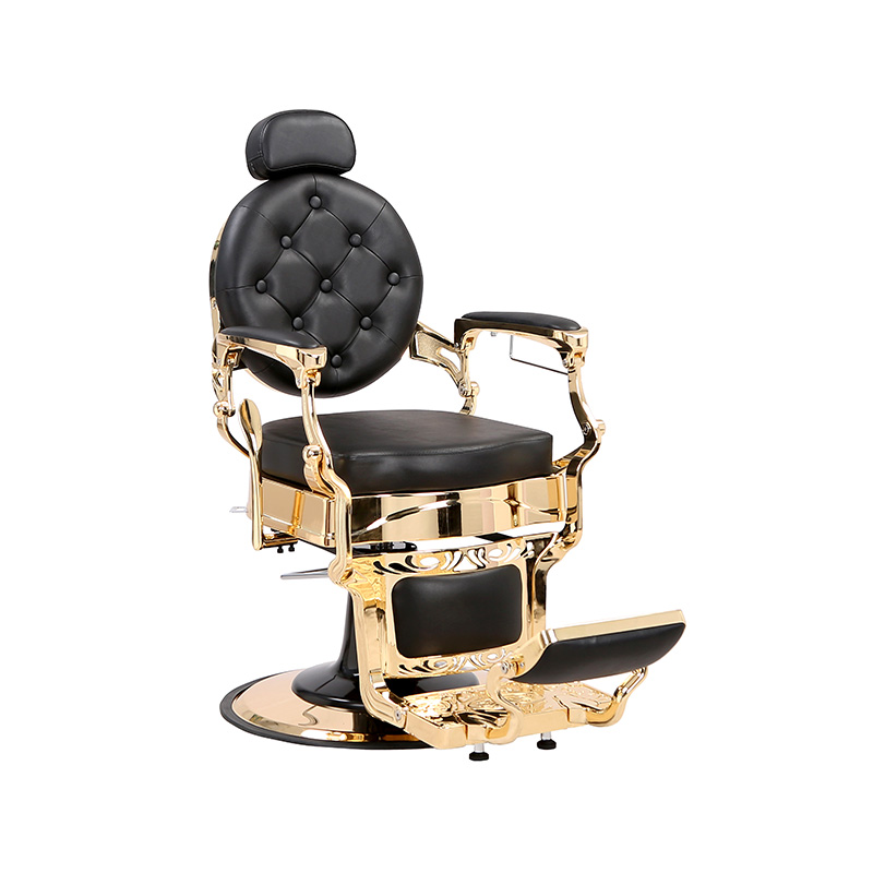 HZ8799B-K / HZ8799B-R / HZ8799G-R / HZ8799H-Z Ghế cắt tóc màu đen khung vàng