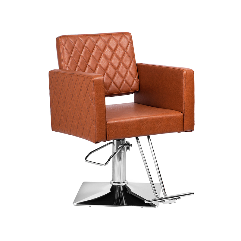 HZ8822D / HZ8822DBK Ghế tóc màu nâu / đen với chỗ ngồi rộng bằng hợp kim nhôm chỗ để chân ghế cắt tóc thủy lực