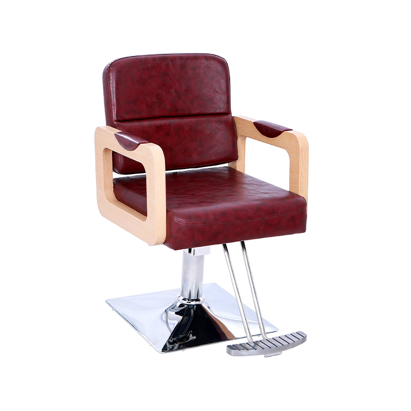 HZ87131 Ghế salon có tay vịn bằng gỗ da lợn màu sống